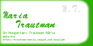 maria trautman business card
